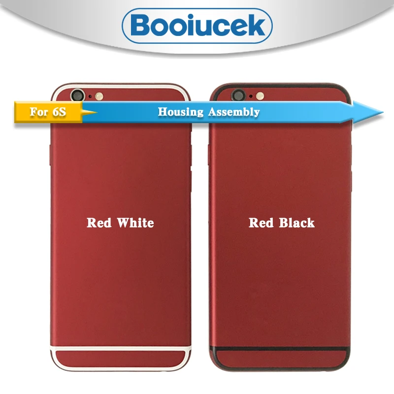 Online Alta calidad para iPhone 6S o 6S Plus con carcasa trasera de Cable flexible montaje completo cubierta de batería puerta trasera chasis de Marco medio