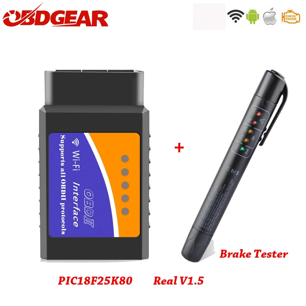 Лучший ELM327 V1.5 ODB 2 Автосканер EML327 V1.5 OBD2 Bluetooth адаптер Mini ELM-327 ODB 2 Автомобильный диагностический сканер русскоязычный