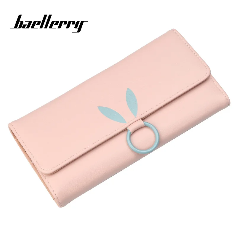 

Baellerry New Long Wallets Women Hasp Solid Wallet with Coin Phone Pocket Brand Designer Female Purse Credit Card Holder Bag