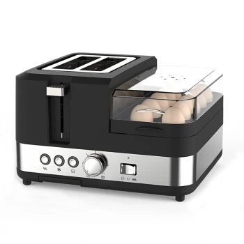 

Toaster Household Breakfast 2 Tablets Spit Driver Toaster 7 Files Bake Egg Boiler Fully Automatic Sandwich Machine Silver