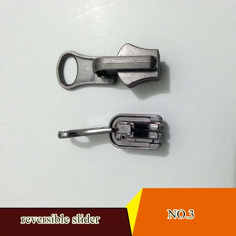 7pcs Nylon Zipper Slider NO.3 Auto Lock reversible double face Rotate