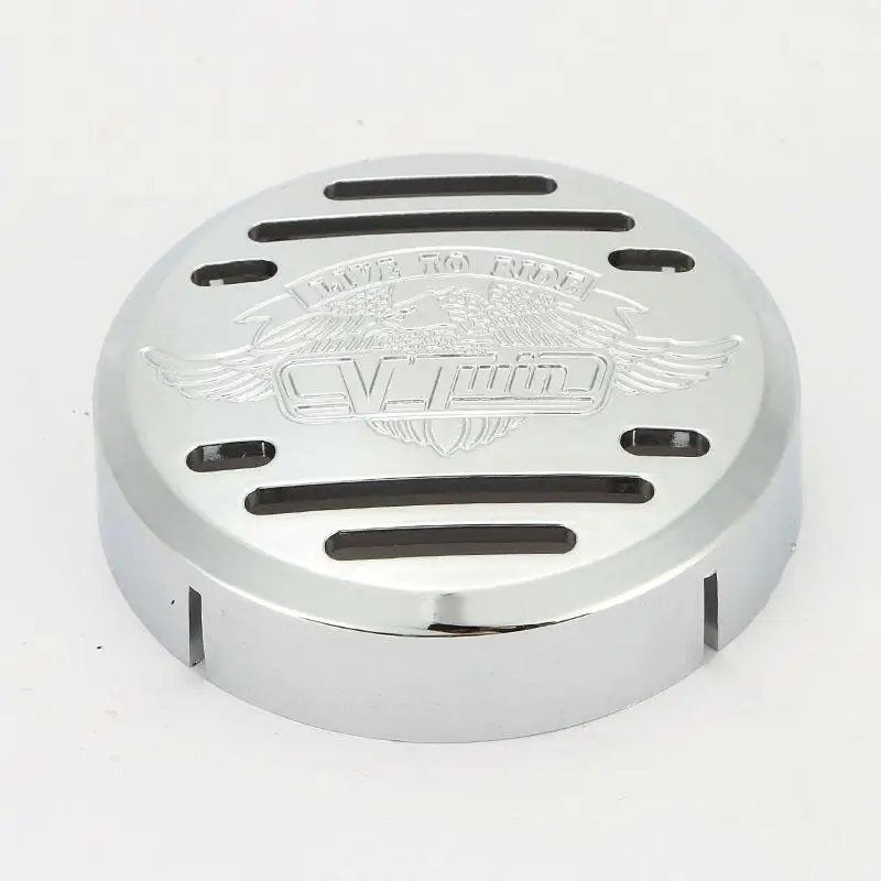 Krator Round Horn Chrome Live to Ride Eagle Horn Cover For Kawasaki Vulcan 800 all years