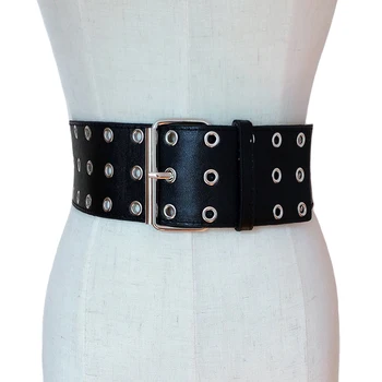 

Elastic leather Belts for Women Luxury Brand Designer Rivets Belts for Costumes Jeans Belt Female Wedding Dress Waistband