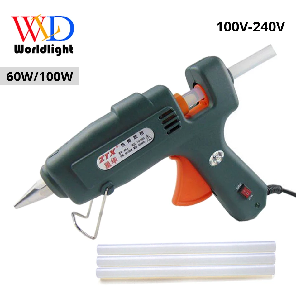 60W 100W High Temp Heater Hot Melt Glue Gun suit for 11mm Glue Stick