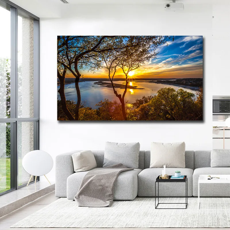 

Poster Vintage Canvas Painting Modern Landscape Wall Art Living Room Print Picture Big Size Home Decoration Cuadros Art