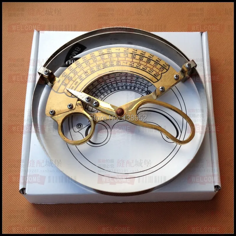 Hat Measuring Scissor Type Ring, Stainless Steel Scissor Type Ruler Hat