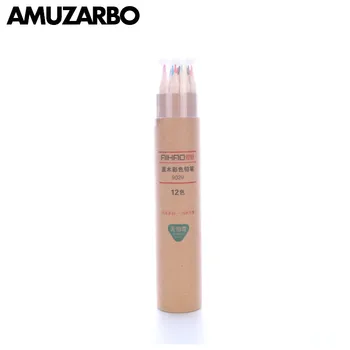 

Portable Made of wood 12color safe and non-toxic barreled Professional Drawing Pencil for Beginner Art Painting school Supplies