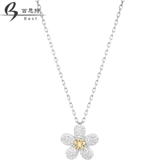 

BEST Tough Flower Pendant Gold Flower Lady Small Fresh Necklace Simple Accessories Free Shipping