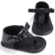 Милые летние детские туфли для маленьких девочек из искусственной кожи с мягкой подошвой