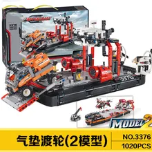 3376 дизайн серии 2 в 1 воздушной подушке Ферри строительные блоки Набор DIY Образовательные Кирпичи игрушки для детей