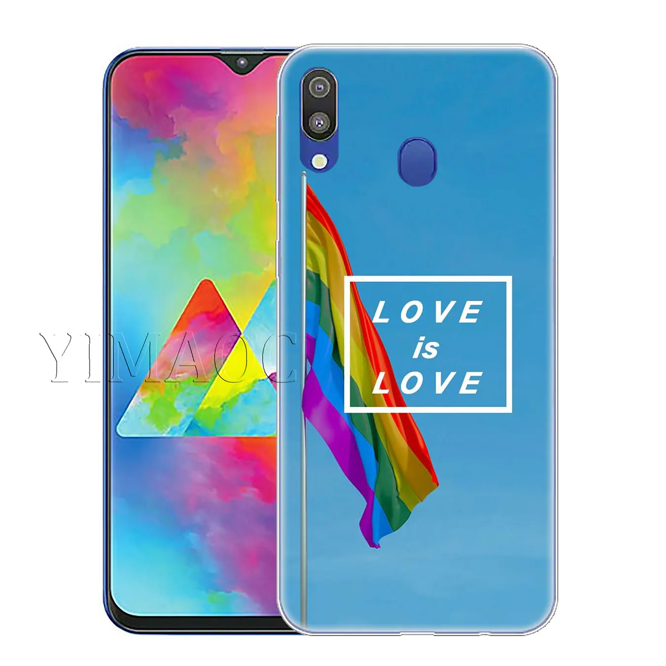 Мягкий силиконовый чехол YIMAOC Love Is LGBT Rainbow Heart для Samsung Galaxy A70 A60 A50 A40 A30 A20 A10 M10 M20 M30