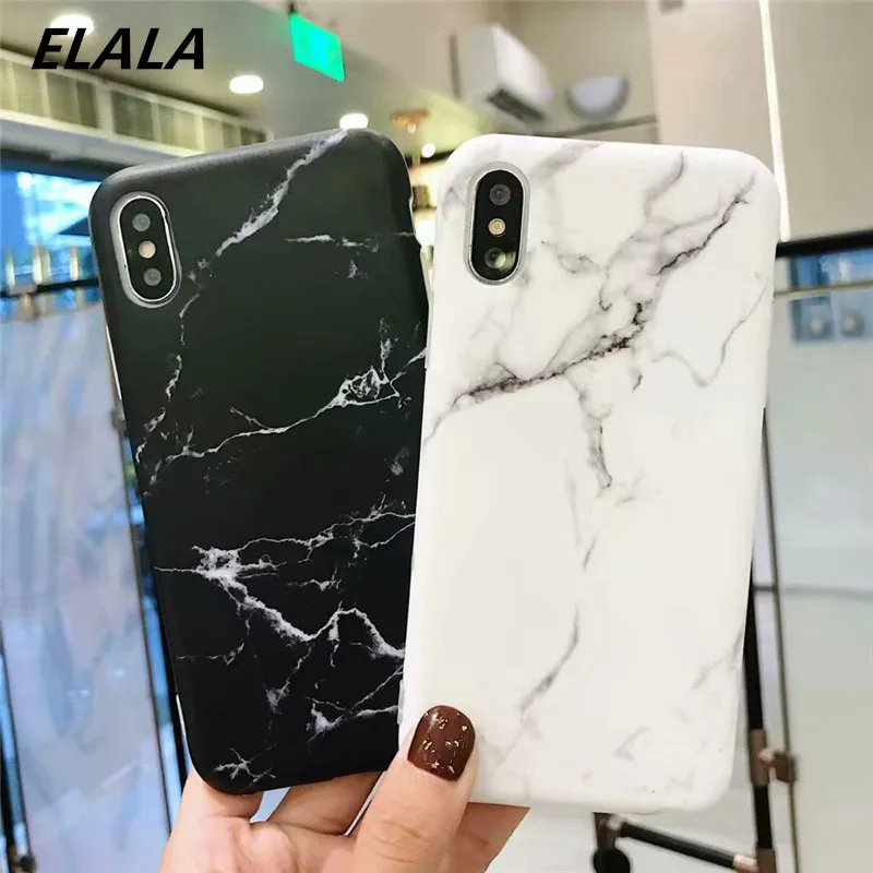 Забавный мраморный чехол для iPhone 6 6S 7 8 Plus X Xs Max XR силиконовый мягкий матовый из ТПУ