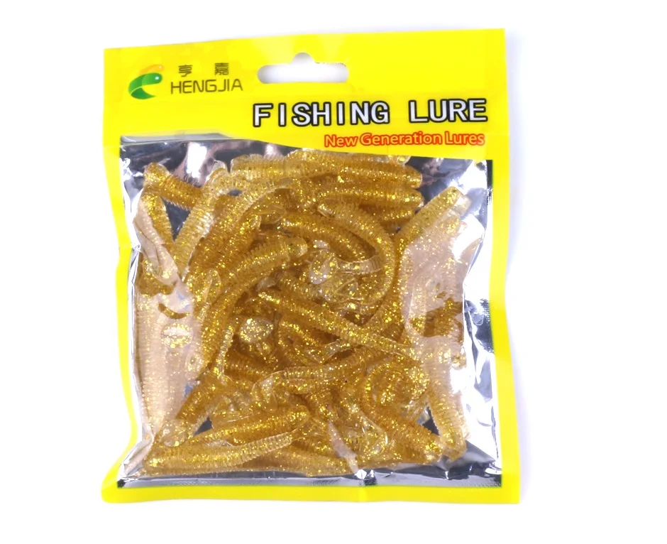 50Pcs Soft Floating T Fish Bionic Isca Artificial Fishing Lure Fly Silicone Bait Worms Shad Bass | Спорт и развлечения