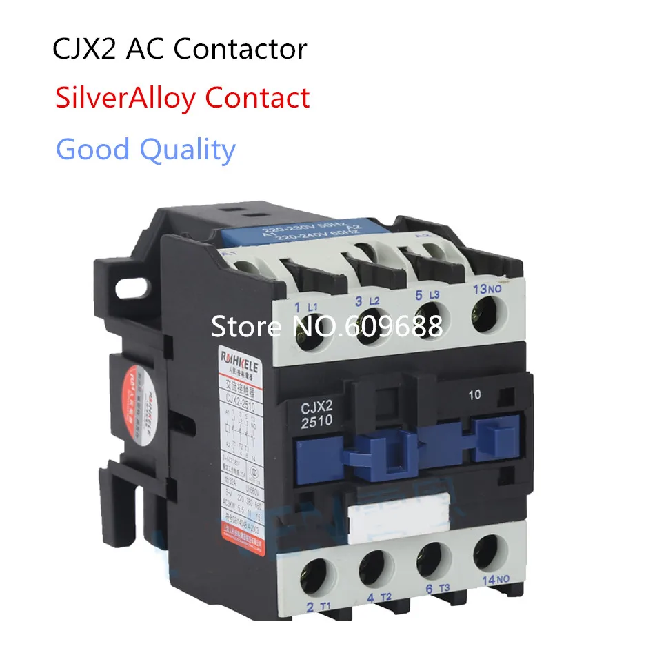 

Household Contactor AC Contactor CJX2-09 12 18 25 32 CJX2-1810 CJX2-1801 CJX2-3210