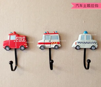 

car shape hooks clothes hanging robe hook fashion home decoration wall hook resin clothes bag key hat hooks 3PCS/set