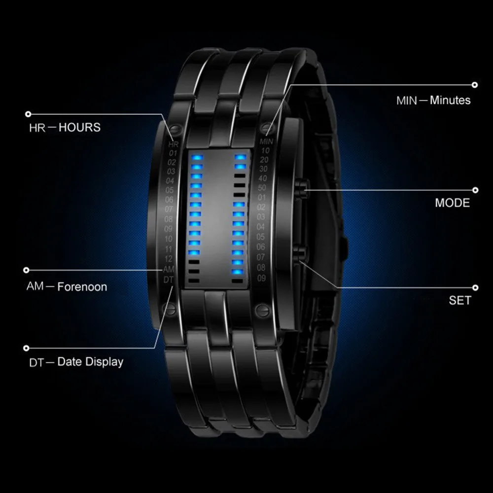 Fashion Creative Lovers Couple Watch Digital LED Clock Display 50M Waterproof Wristwatches For Men Women Gift Relogio Masculino