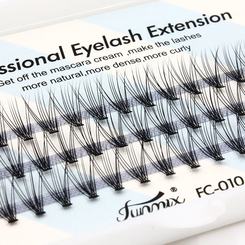 

10D Premade Fan Cluster False Eyelashes Bundles Imitate Mink Natural Thickness 10 Roots Lashes Extensions