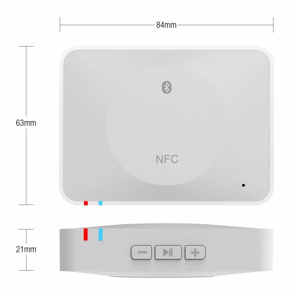 NFC Bluetooth Wireless Desktop Stereo Audio Music Receiver DVD Player Car Speaker USB Adapter (6)