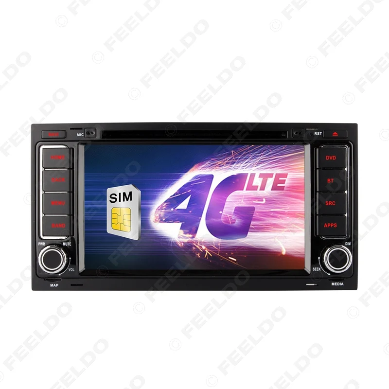 Best FEELDO 7" Android 6.0 (64bit) DDR3 2G/32G/4G LTE Octa Core Car DVD GPS Radio Head Unit For VW Touareg/T5 Multivan/Transporter 18