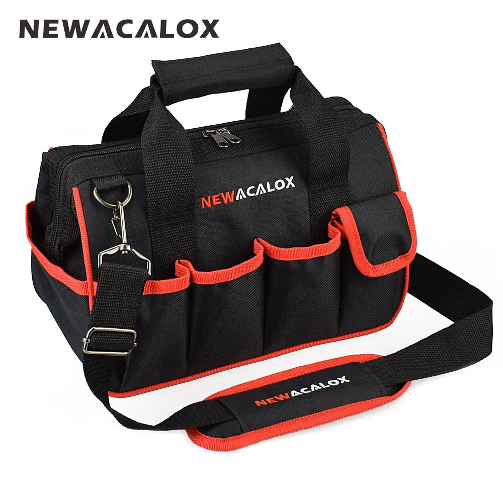 NEWACALOX 12" Tool Bags Small Thicken Hardware Professional Electrician