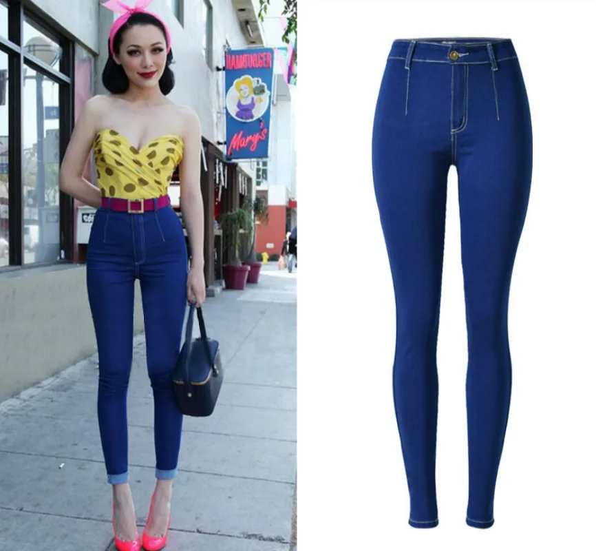 dark blue skinny jeans