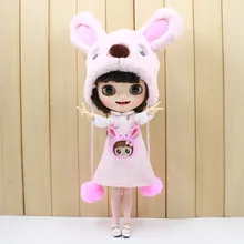 Blyth doll icy licca Милая одежда розовая собака набор медведь костюм мешок чулок шляпа прекрасный