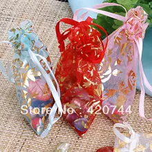 400 шт./лот 90*70 мм мешочек для украшений из органзы подарок 90*70 мм 4 цвета сумка шик