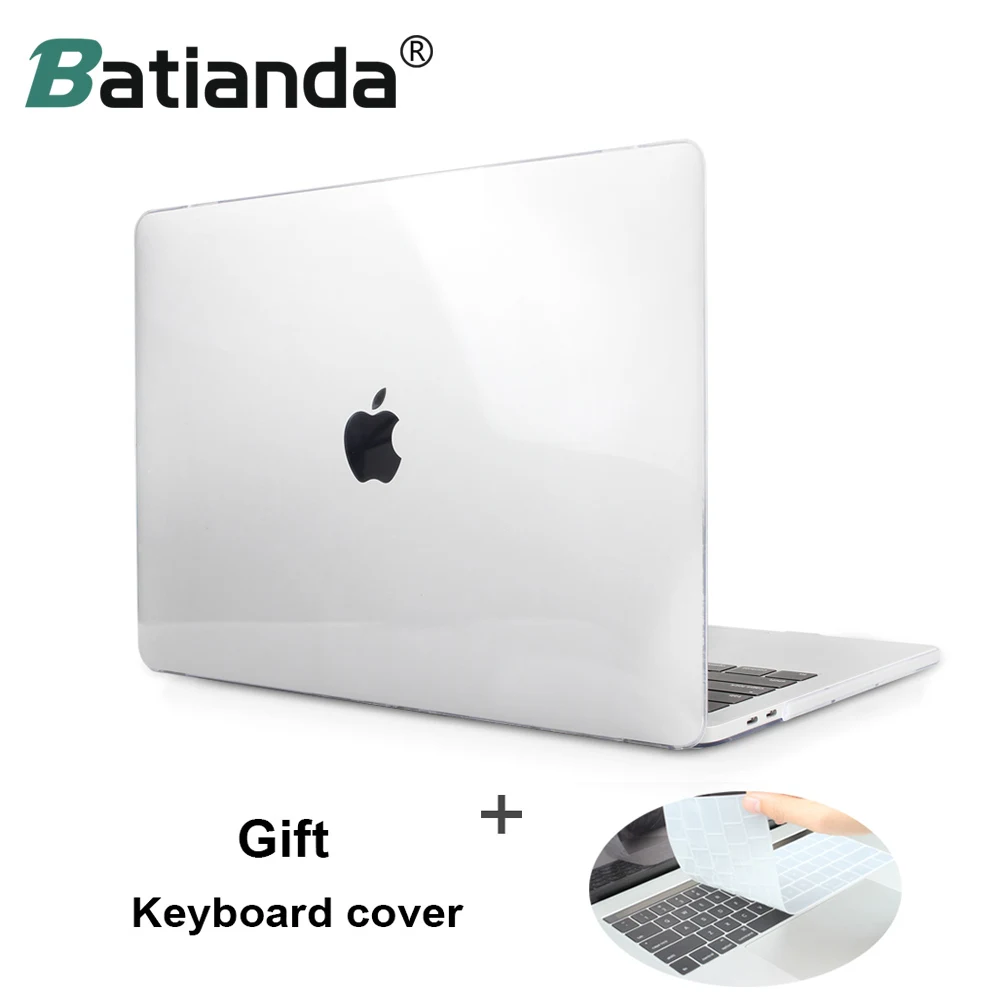 Crystal Frost Clear Hard Rubberized Laptop Case + Keyboard Cover For