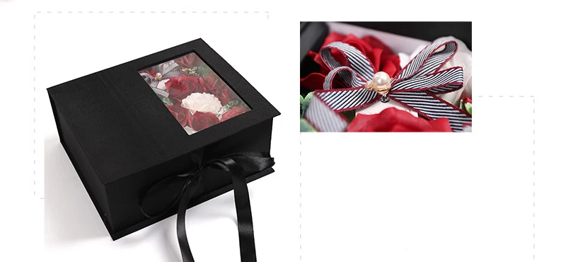 JAROWN Artificial Soap Flower Rose Gift Box Wedding Souvenir Valentine's Day Creative Birthday Novelty Gift Rose Soap Home Decor (7)
