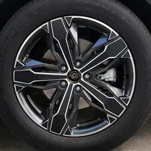 R18 adesivo decalque da roda de vinil, textura de fibra de carbono preto, para peugeot 3008 2017 2018 2019, acessórios para carro