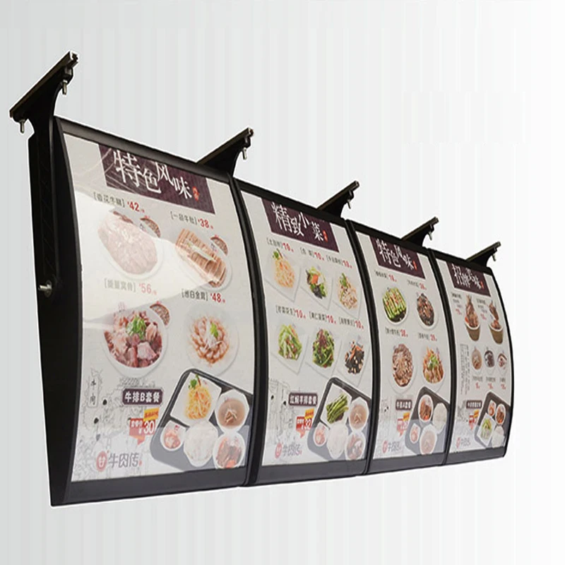 3 графика/колонка) Подвесной Стиль односторонний светильник меню коробки и меню вывески для ресторана