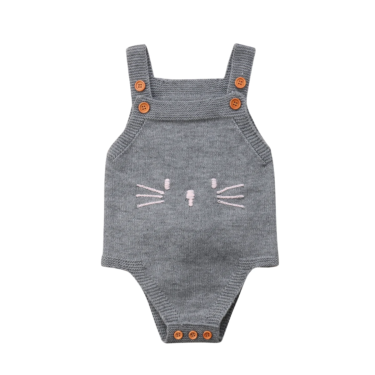 

Baby Girl Sleeveless Romper Bunny Jumpsuit Knited Clothes Warm Autumn Cute Newborn Baby Girl Infant Knit Cat 0-24M