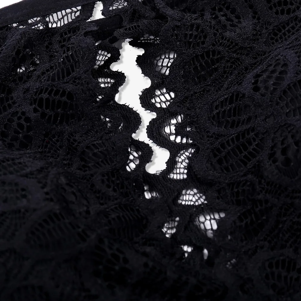 Sexy Women Lace Bralette Wireless Bra Neck Comfortable Full Cup Backless Underwear 2018 Fashion Wire Free Lingerie Brasier Mujer