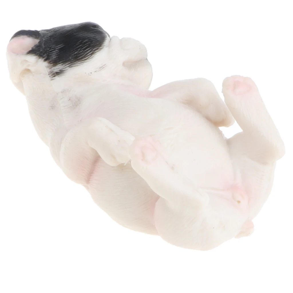 Plastic Realistic Forest Ocean Animals - Sleeping French Bulldog Dog Puppy Action Figure Pet Eduactional Toys Collectibles #C