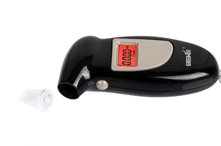 Черный цифровой алкотестер на алкоголь тестер дыхания ЖК-дисплей Тестер Алкотестер устройство машина с бесплатным мундштуком