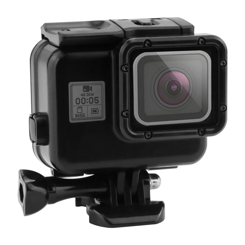 Водонепроницаемый чехол для камеры Gopro Hero 5/6/7 с сенсорным экраном 60 м черная экшн