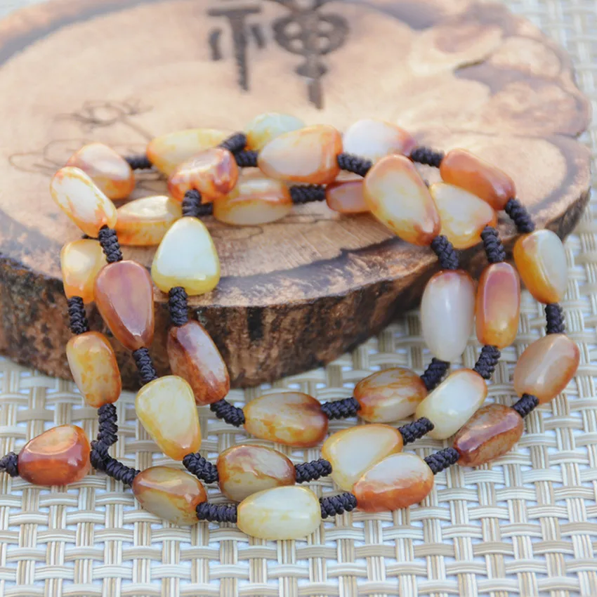 

Natural stone hetian seed makings necklace jewelry men and women/2