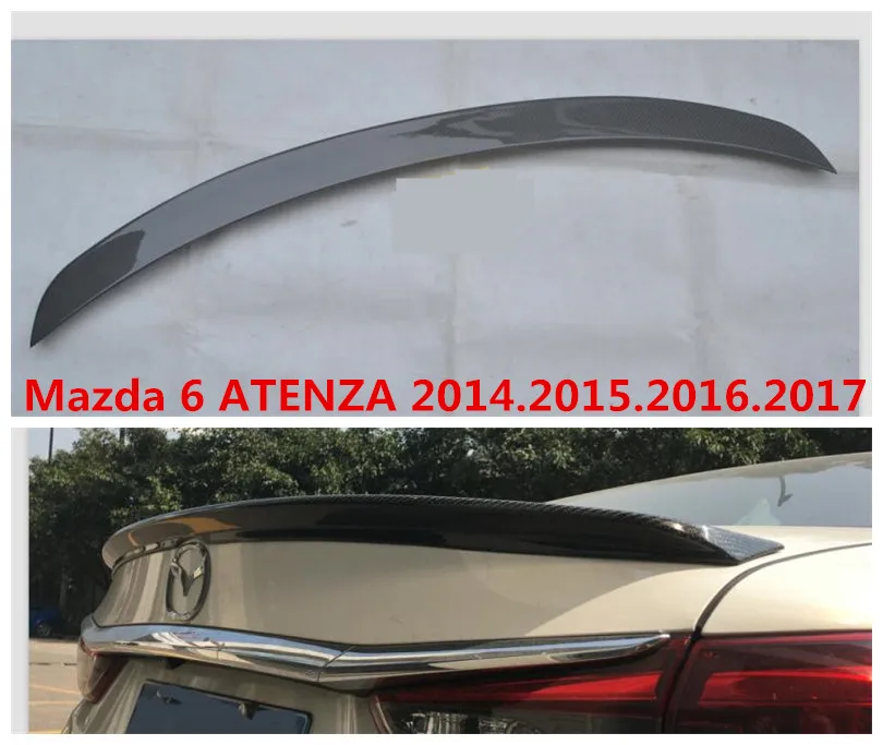 HLONGQT спойлер из углеродного волокна для Mazda 6 ATENZA 2014.2015.2016.2017 Высокое качество