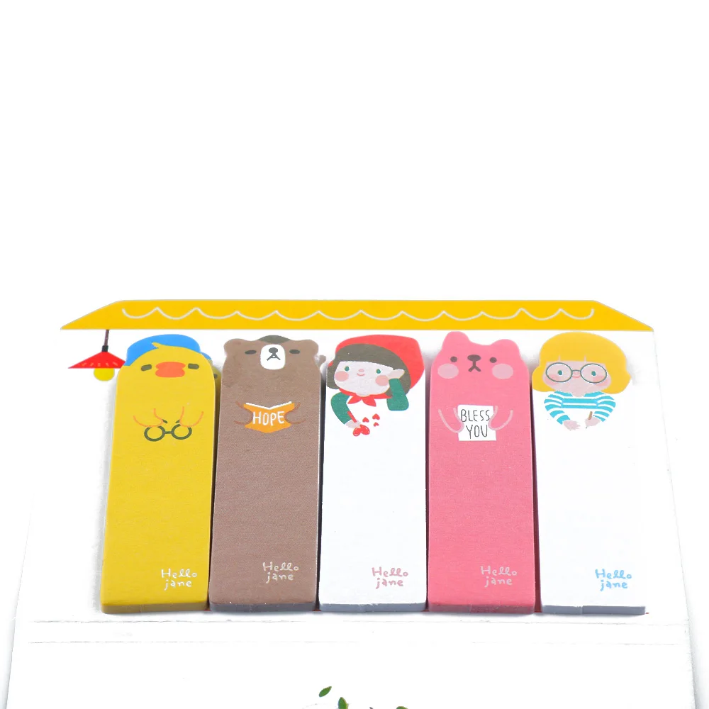 

1PC Adhesive Cute Animal Sticky Notes Planner Paster Stickers Bookmark Memo Pad Memory Cards School Stationery Office Supplies