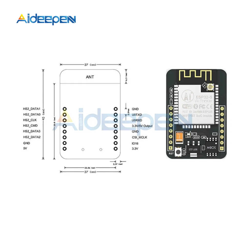 ESP32-CAM ESP32-S wifi Bluetooth плата OV2640 2MP беспроводной модуль камеры TF слот для карты беспроводной модуль расширения для Arduino