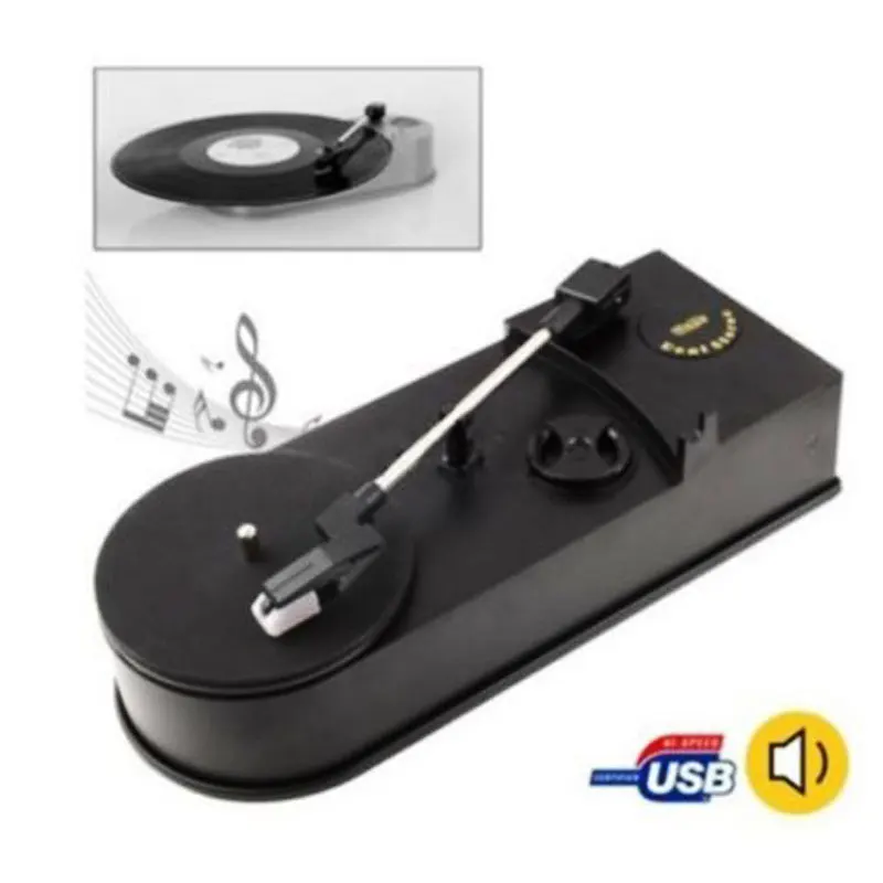 USB Mini Phonograph Turntable Vinyl Turntables Audio Player Support