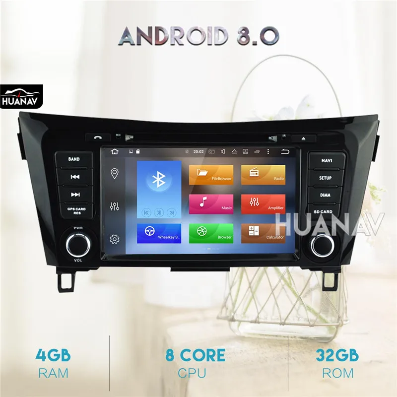 Perfect In dash Car DVD multimedia player GPS navigation for Nissan X-TRAIL Qashqai Dualis Rogue 2013-2017 Android 8.0 auto stereo 4