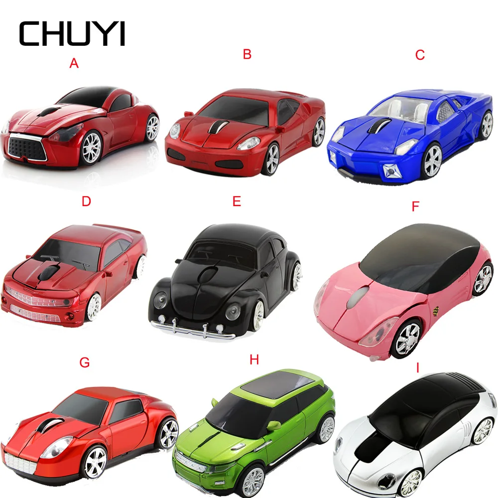 

CHYI 2.4Ghz Wireless Mouse Ergonomic 1600 DPI A Collection of Cool Car Mouse Mini Sports Car Mice For Computer PC Laptop Desktop