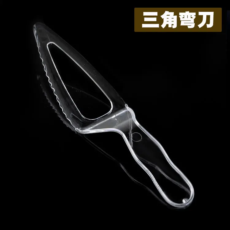 

BAKEST 100pcs/bag Big Size Curve Plastic Cake Knife Hot Sale Birthday Wedding Cake Tools