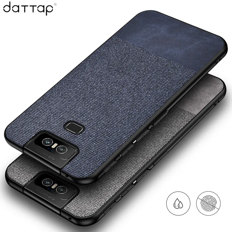 

Luxury Cloth Fabric Case for Asus Zenfone 6 Case Leather Soft TPU Frame Hard PC Cover for Asus Zenfone 6 2019 ZS630KL Case Funda