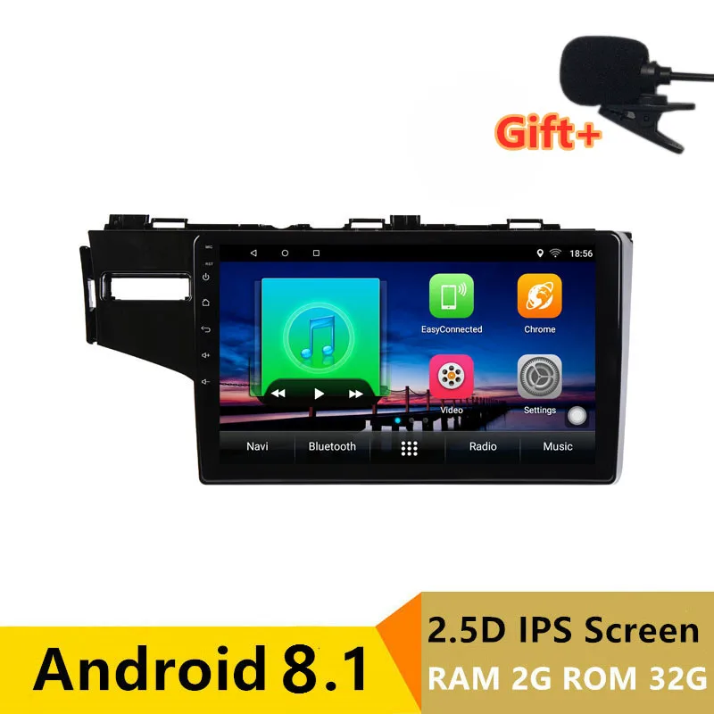 

10" 2+32G 2.5D IPS Android 8.1 Car DVD Multimedia Player GPS For honda Fit jazz 2014 2015 2016 2017-18 radio stereo navigation