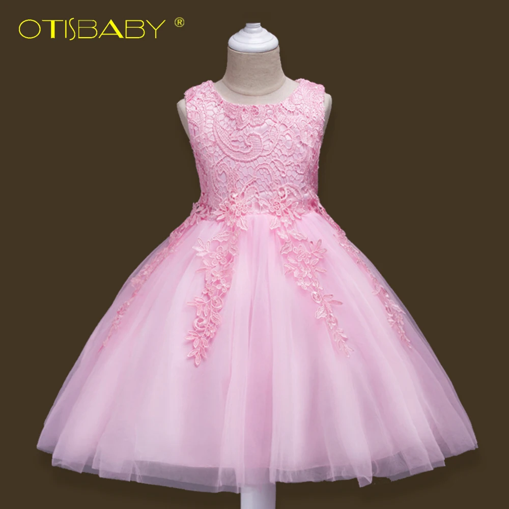 Стильное летнее платье принцессы с фатиновой юбкой для девочек от 1 до 10 лет Детское многослойное платье для крещения детская одежда для детей, выпускное платье для подростков