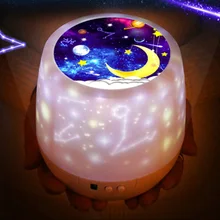 Sky Projector Night Light Colorful Starry Rotating LED Nightight Rotation Starry Moon Night Lamp USB Charging For Birthday Gift Sky Projector Night Light Colorful Starry Rotating LED Nightight Rotation Starry Moon Night Lamp USB Charging For Birthday Gift