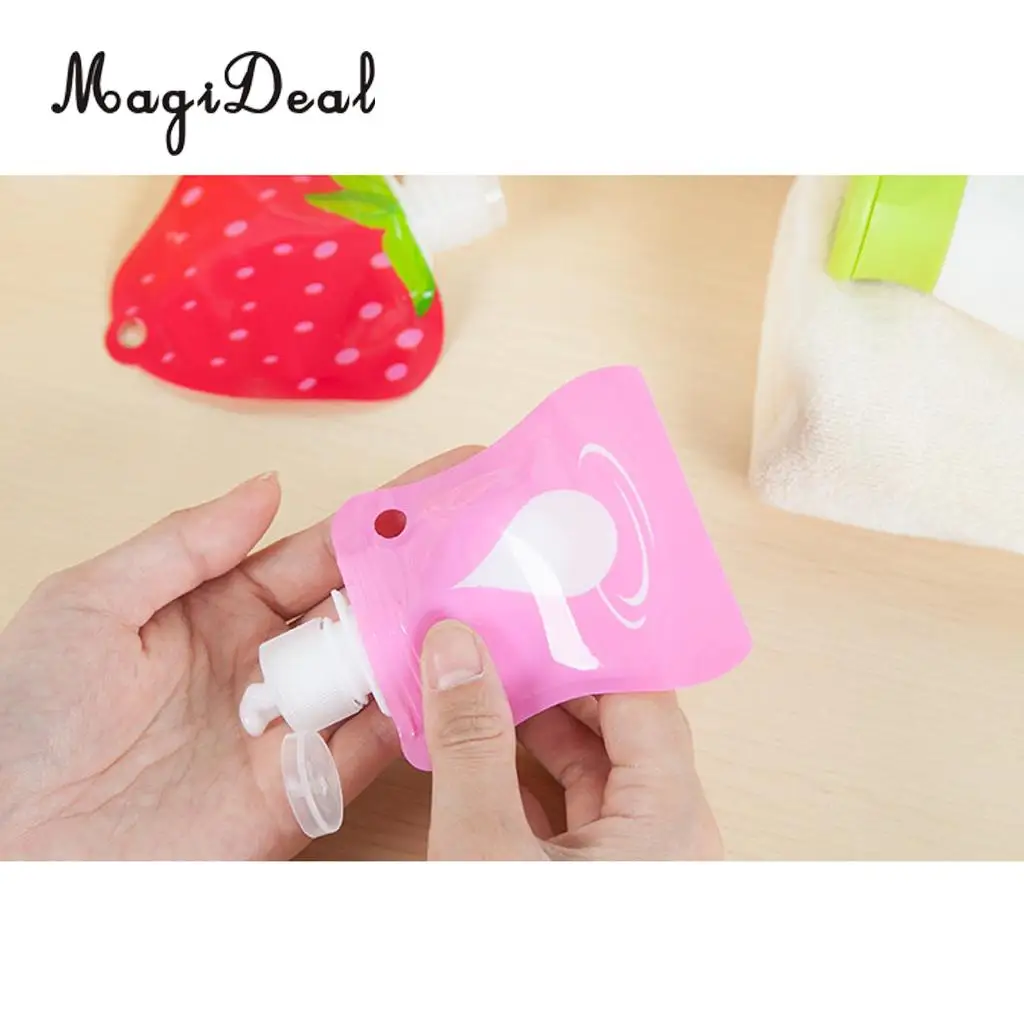 3pcs Refillable Empty Squeeze Pouch Shampoo Cleaner Shower Gel  Body Lotion Squeezable Bag Bottle