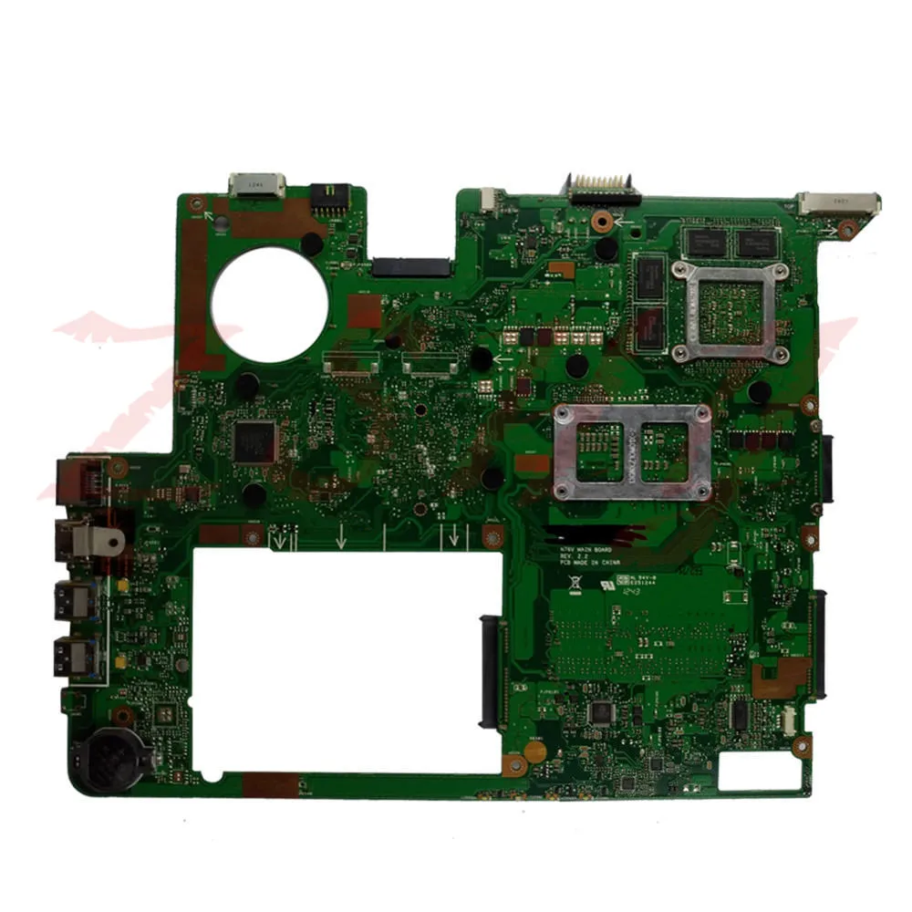  For Asus N76VZ Laptop motherboard 60-NAJMB1400 N76V REV2.2 With GT650M 4GB GPU Free Shipping 100% t